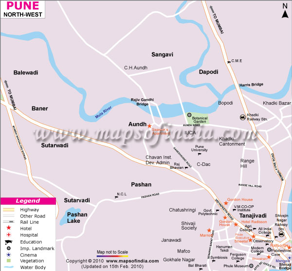 North West Pune Map
