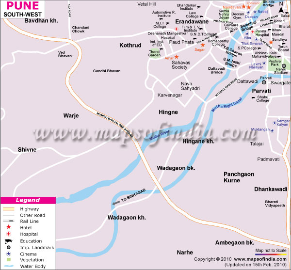 South West Pune Map