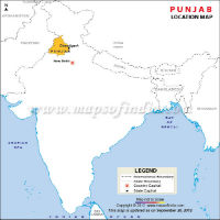 Punjab Location Map