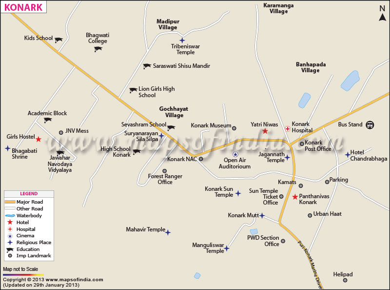 Konark Town Map