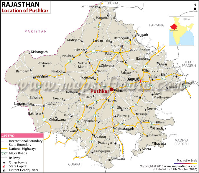 Location Map of Pushkar