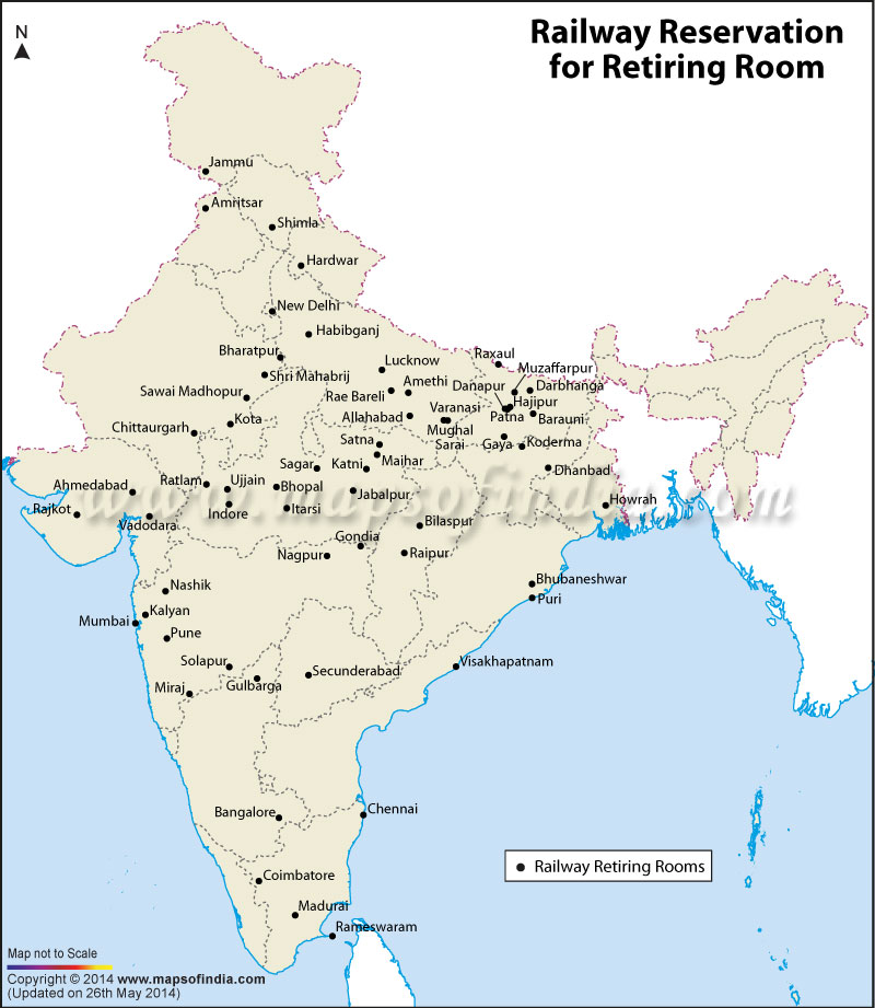 Online Reservation of Railways Retiring Rooms