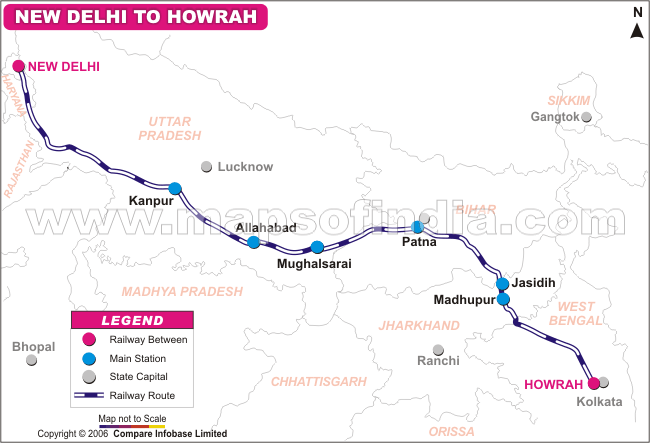 New Delhi to Hawrah Via Patna