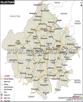 Rajasthan Map