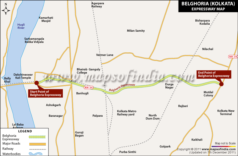 Map of Belghoria Expressway