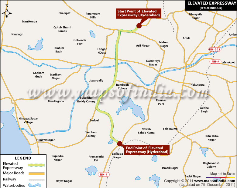 Map of Hyderabad Expressway
