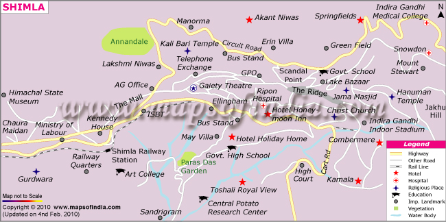 Shimla Map