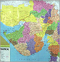 Gujarat Political Laminated Wall Map