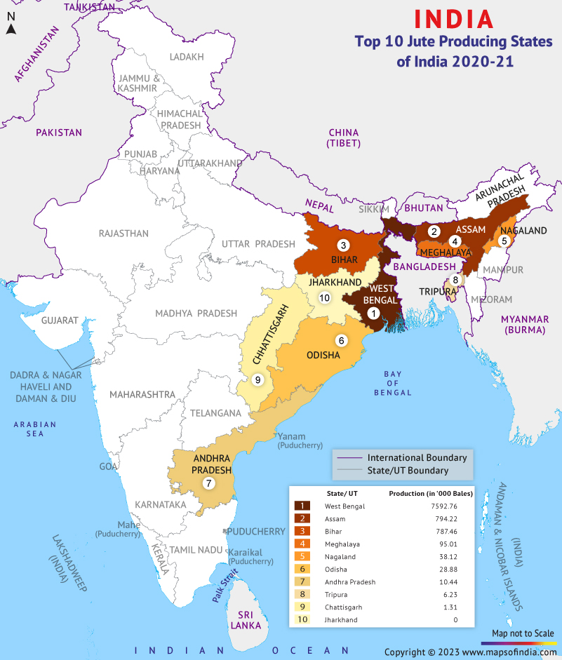 Jute India Map