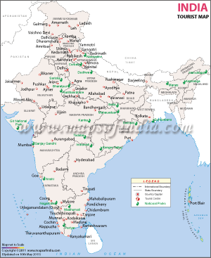 Travel Map of India India Travel Map