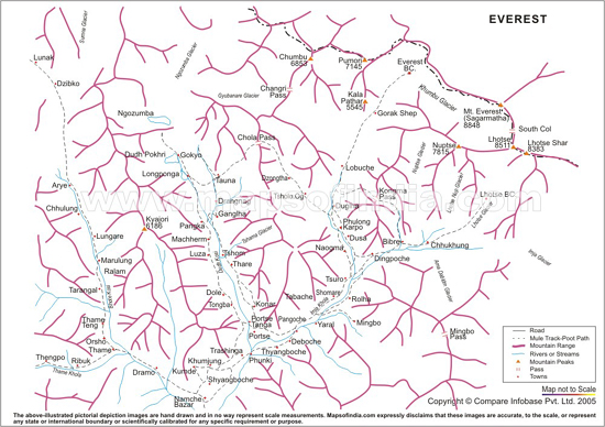 Everest Trekking Route Map 2011