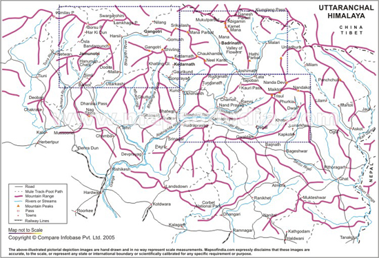 Uttarakhand Trekking Route Map