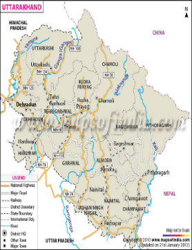 Uttarakhand Map