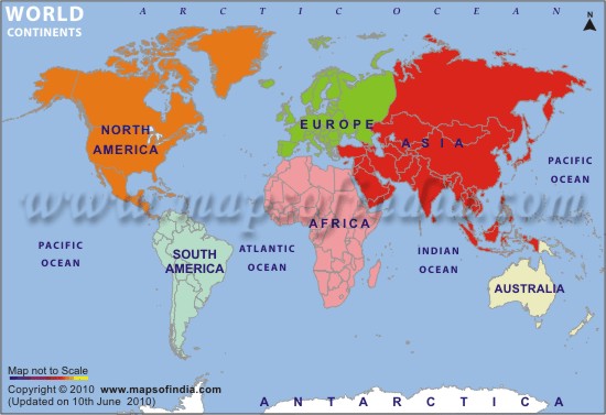 World Map - Continent