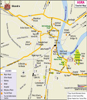 Agra Tourist Map