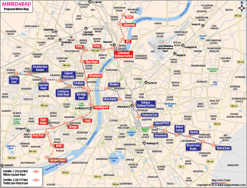Metro Map of Ahmedabad