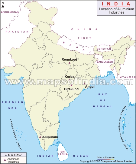Aluminium Industry Map of India