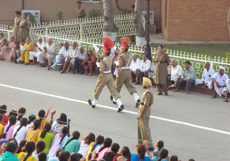 Beating Retreat ceremony at Wagah border