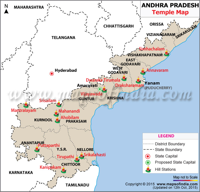 Andhra Pradesh Temples Map