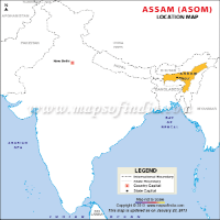 Assam Location map