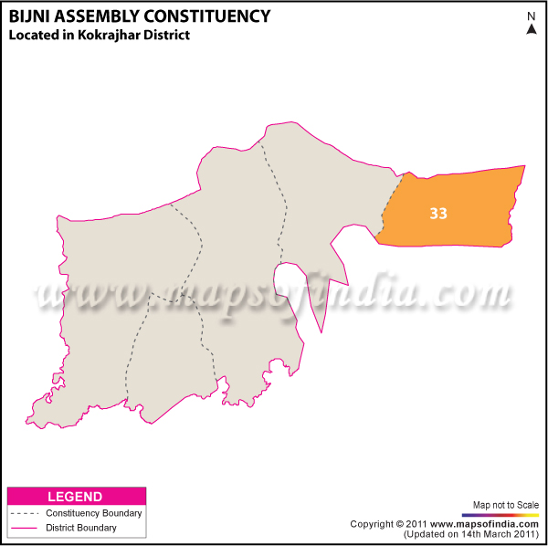 Bijni Assembly Constituency Result Map 2011