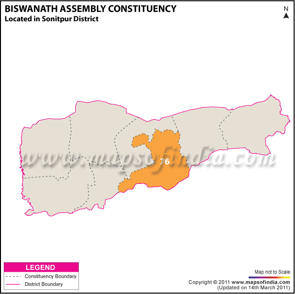 Biswanath Assembly Constituency Result Map 2011