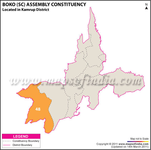 Boko (SC) Assembly Constituency Result Map 2011