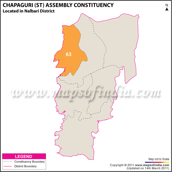 Chapaguri (ST) Assembly Constituency Result Map 2011