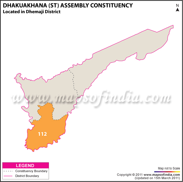 Dhakuakhana (ST) Assembly Constituency Result Map 2011