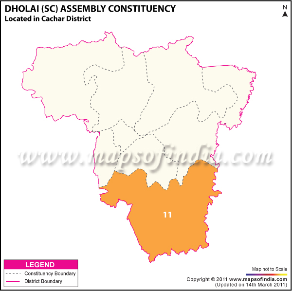 Dholai (SC) Assembly Constituency Result Map 2011