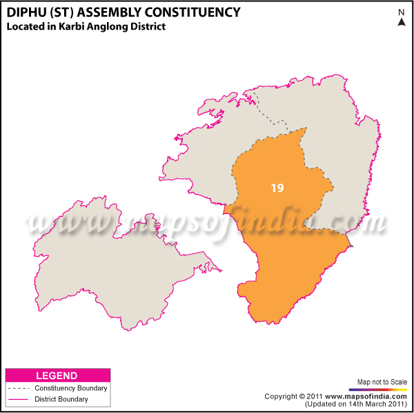 Diphu (ST) Assembly Constituency Result Map 2011
