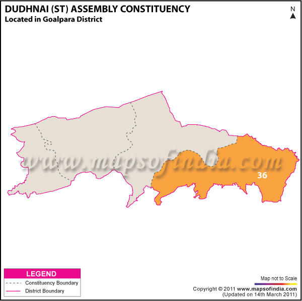 Dudhnai (ST) Assembly Constituency Result Map 2011