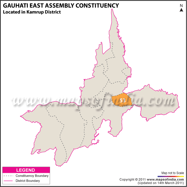 Gauhati East Assembly Constituency Result Map 2011