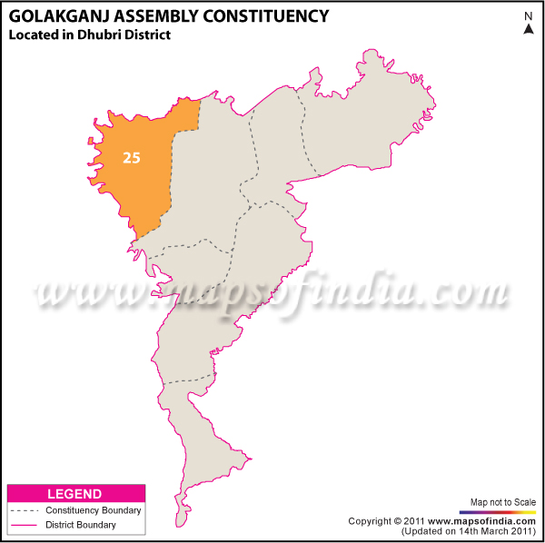 Golakganj Assembly Constituency Result Map 2011