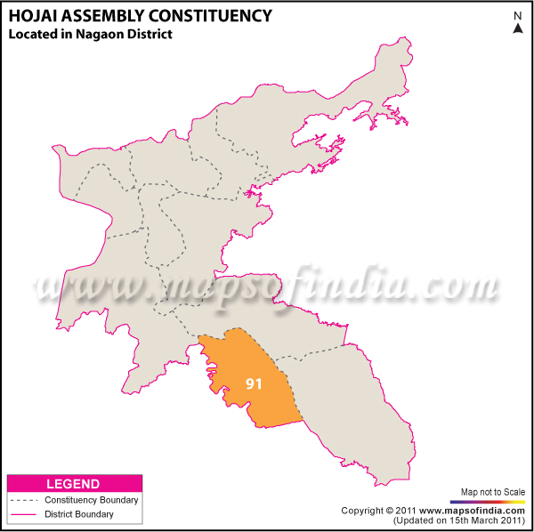 Hojai Assembly Constituency Result Map 2011
