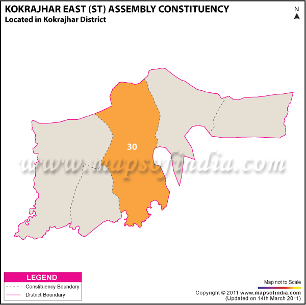 Kokrajhar East (ST) Assembly Constituency Result Map 2011