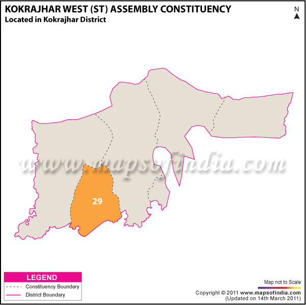Kokrajhar West (ST) Assembly Constituency Result Map 2011
