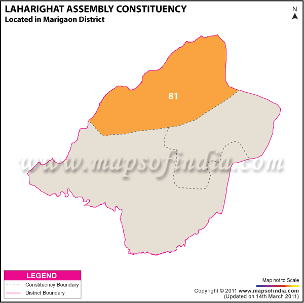 Laharighat Assembly Constituency Result Map 2011