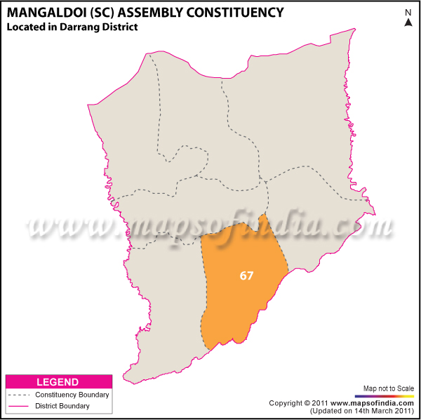 Mangaldoi (SC) Assembly Constituency Result Map 2011