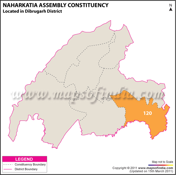 Naharkatia Assembly Constituency Result Map 2011