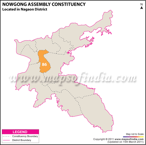 Nowgong Assembly Constituency Result Map 2011