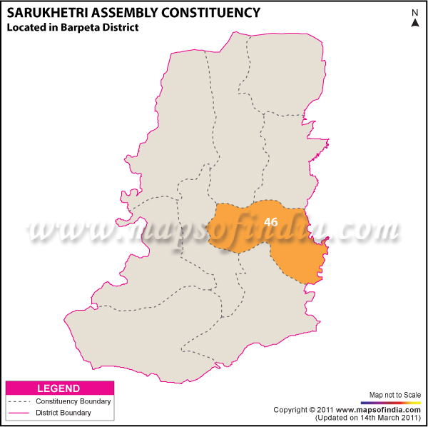 Sarukhetri Assembly Constituency Result Map 2011
