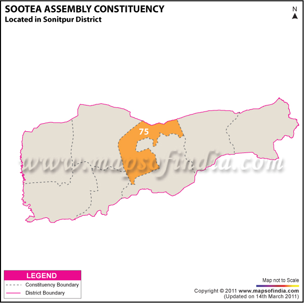 Sootea Assembly Constituency Result Map 2011