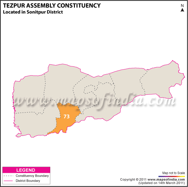 Tezpur Assembly Constituency Result Map 2011