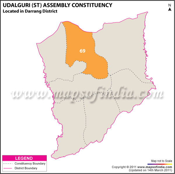 Udalguri (ST) Assembly Constituency Result Map 2011