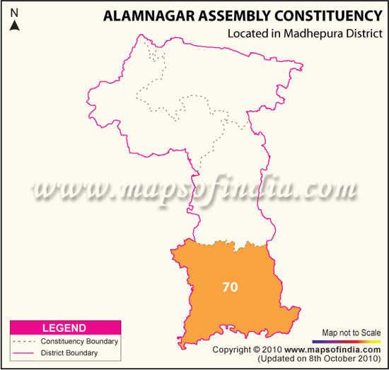 Assembly Constituency Map of Alamnagar