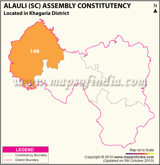 Assembly Constituency Map of Alauli (SC)
