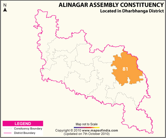 Assembly Constituency Map of Alinagar