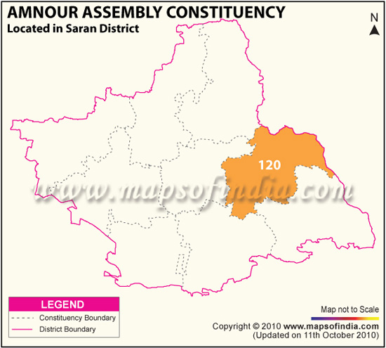 Assembly Constituency Map of Amnour