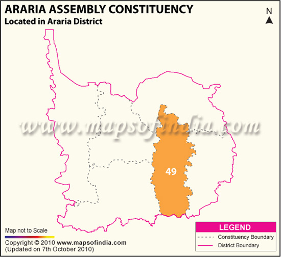 Assembly Constituency Map of Araria